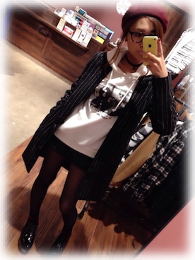 「VENCEEXCHANGE（ヴァンスエクスチェンジ）のアイテム（モッズコート）」を使った、chan.aiさん（レディース・167cm）の秋コーディネート
