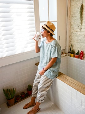 「BRIXTON（ブリクストン）のアイテム」を使った、UpstairsGenuineShopさん（レディース・160cm）の秋コーディネート