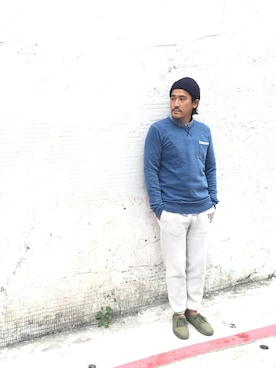 「REMIX（リミックス）のアイテム（パンツ）」を使った、UpstairsGenuineShopさん（メンズ・170cm）の冬コーディネート
