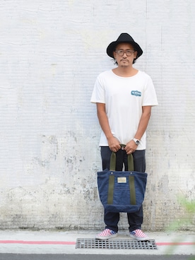 「BRIXTON（ブリクストン）のアイテム（帽子）」を使った、UpstairsGenuineShopさん（メンズ・170cm）の春コーディネート