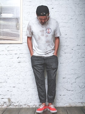 「VANS（バンズ）のアイテム（その他シューズ）」を使った、UpstairsGenuineShopさん（メンズ・170cm）の夏コーディネート