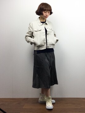 「titivate（ティティベイト）のアイテム（その他アウター）」を使った、チョコビさん（レディース・154cm）の春コーディネート