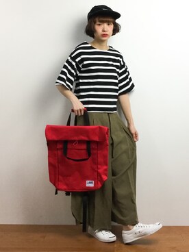 「5441 by sunduck（ゴーヨンヨンイチバイサンダック）のアイテム」を使った、チョコビさん（レディース・154cm）の春コーディネート