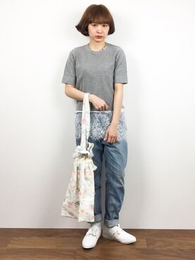 「Cocoonist（コクーニスト）のアイテム」を使った、チョコビさん（レディース・154cm）の春コーディネート