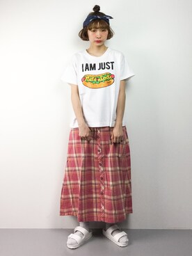 「Factor=（ファクターイコール）のアイテム（スカート）」を使った、チョコビさん（レディース・154cm）の春コーディネート