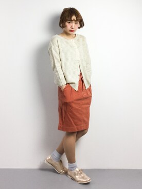 「Bou Jeloud（ブージュルード）のアイテム（スニーカー）」を使った、チョコビさん（レディース・154cm）の春コーディネート