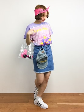 「Keith Haring（キース・ヘリング）のアイテム」を使った、チョコビさん（レディース・154cm）の春コーディネート