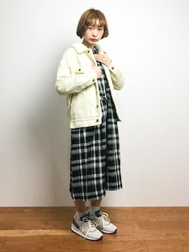 「NEWBALANCE」｜「アイテム（その他アウター）」を使った、チョコビさん（レディース・154cm）の春コーディネート