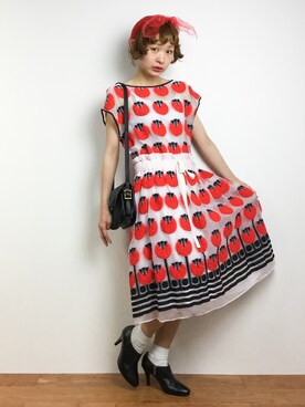ワンピース ドレスを使った 80年代 の人気ファッションコーディネート ユーザー ショップスタッフ Wear