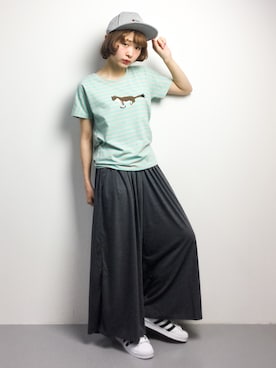 「グレーパンツ」｜チョコビさん（レディース・154cm）の春コーディネート