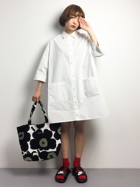 「marimekko（マリメッコ）のアイテム」を使った、チョコビさん（レディース・154cm）の春コーディネート