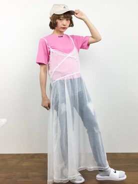 「キャミソールワンピ」｜チョコビさん（レディース・154cm）の春コーディネート