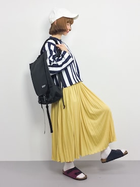 「chapter world（チャプターワールド）のアイテム（バックパック/リュック）」を使った、チョコビさん（レディース・154cm）の春コーディネート