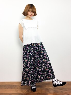 「PEACH JOHN（ピーチジョン）のアイテム」を使った、チョコビさん（レディース・154cm）の春コーディネート