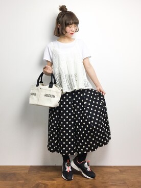 「LB/S （エルビーエス）のアイテム」を使った、チョコビさん（レディース・154cm）の夏コーディネート