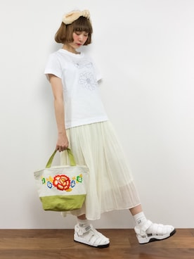「チャイハネ（チャイハネ）のアイテム（トートバッグ）」を使った、チョコビさん（レディース・154cm）の夏コーディネート