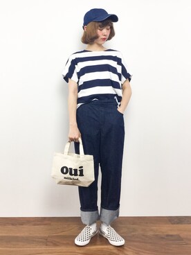 「PRINGLE 1815(プリングル1815)のアイテム」を使った、チョコビさん(レディース・154cm)の夏コーディネート