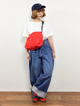 「UP START（アップスタート）のアイテム」を使った、チョコビさん（レディース・154cm）の夏コーディネート