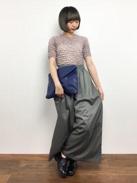 「unrelaxing（アンリラクシング）のアイテム」を使った、チョコビさん（レディース・154cm）の夏コーディネート