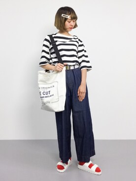 「common.（コモン）のアイテム」を使った、チョコビさん（レディース・154cm）の夏コーディネート