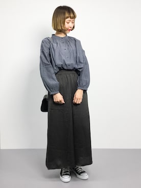「前髪ぱっつん」｜チョコビさん（レディース・154cm・20代）の夏コーディネート