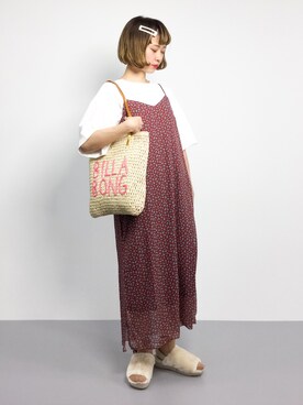 「前髪ぱっつん」｜チョコビさん（レディース・154cm・20代）の夏コーディネート