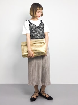 「前髪ぱっつん」｜チョコビさん（レディース・154cm・20代）の夏コーディネート