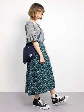 「前髪ぱっつん」｜チョコビさん（レディース・154cm・20代）の夏コーディネート