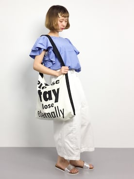 「ROROL（ロロル）のアイテム」を使った、チョコビさん（レディース・154cm）の夏コーディネート