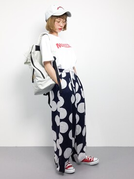 「TSAC（ティーエスエーシー）のアイテム」を使った、チョコビさん（レディース・154cm）の夏コーディネート