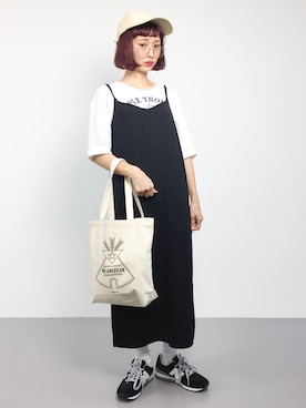 「Frederick（フレデリック）のアイテム（バッグ）」を使った、チョコビさん（レディース・154cm）の夏コーディネート