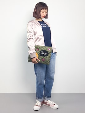 「mmts（マミタス）のアイテム（ジャケット/アウター）」を使った、チョコビさん（レディース・154cm）の秋コーディネート