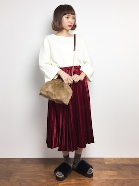 「青文字系」｜チョコビさん（レディース・154cm）の秋コーディネート