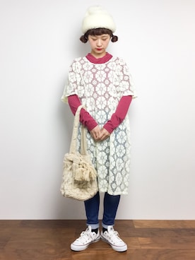 「青文字系」｜チョコビさん（レディース・154cm）の秋コーディネート