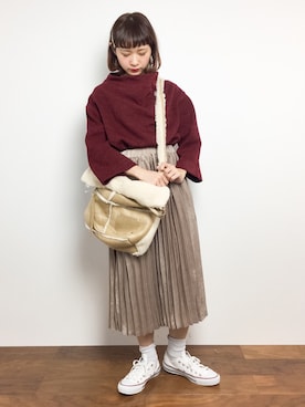 「La Leia（ラレイア）のアイテム」を使った、チョコビさん（レディース・154cm）の秋コーディネート