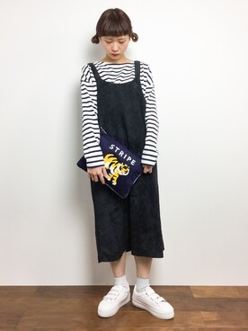 「ベルクロ」｜「アイテム（ワンピース/ドレス）」を使った、チョコビさん（レディース・154cm）の秋コーディネート