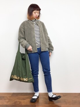 「Samansa Mos2（サマンサ モスモス）のアイテム（ジャケット/アウター）」を使った、チョコビさん（レディース・154cm）の秋コーディネート
