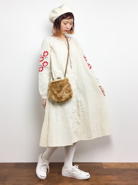 「ちょこびおすすめ」｜「アイテム（シャツワンピース）」を使った、チョコビさん（レディース・154cm）の秋コーディネート