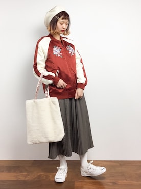 「青文字系」｜「アイテム（ジャケット/アウター）」を使った、チョコビさん（レディース・154cm）の秋コーディネート