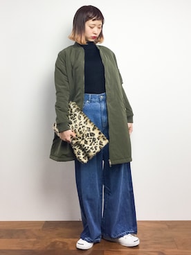 「アイテム（MA-1）」を使った、チョコビさん（レディース・154cm・20代）の秋コーディネート