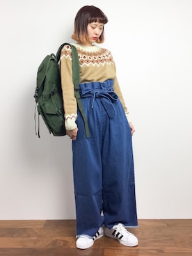 「青文字系」｜チョコビさん（レディース・154cm）の秋コーディネート