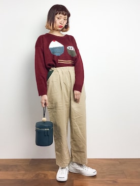 「青文字系」｜チョコビさん（レディース・154cm）の秋コーディネート