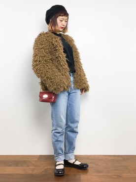 「SLY（スライ）のアイテム（その他アウター）」を使った、チョコビさん（レディース・154cm）の秋コーディネート
