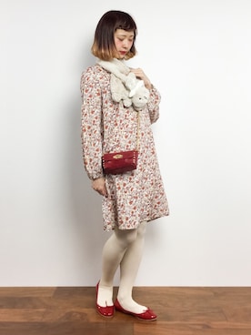 「Cocoonist（コクーニスト）のアイテム」を使った、チョコビさん（レディース・154cm）の秋コーディネート