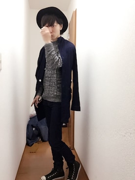 「ツバ広」｜たつやたつやさん（メンズ・170cm）の秋コーディネート