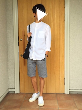 「CABANE de ZUCCa（カバンドズッカ）のアイテム（アナログ腕時計）」を使った、ぺーたーさん（メンズ・162cm）の夏コーディネート