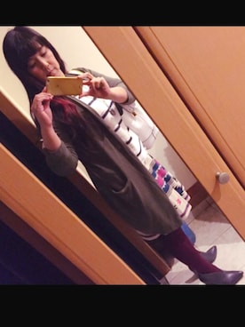 「she mo shelly（シーモシェリー）のアイテム（ジャケット/アウター）」を使った、tokieさん（レディース・163cm）の春コーディネート