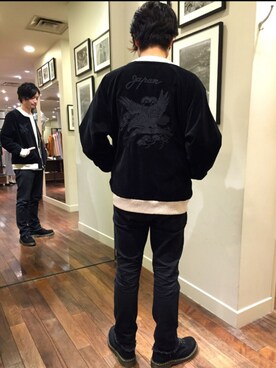 「UNUSED」｜「アイテム（ブルゾン）」を使った、Munehiro Itoさん（メンズ・171cm）の秋コーディネート