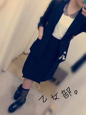 「厚底」｜「アイテム（セットアップ）」を使った、乙女部。さん（レディース・155cm）の夏コーディネート