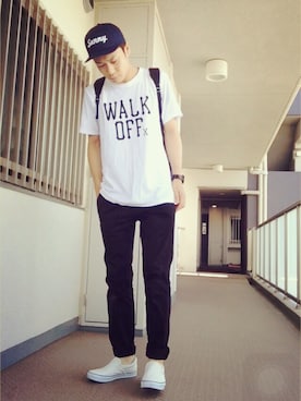 「Waste(twice)（ウェストトゥワイス）のアイテム（バッグ）」を使った、naoyaさん（メンズ・173cm）の夏コーディネート